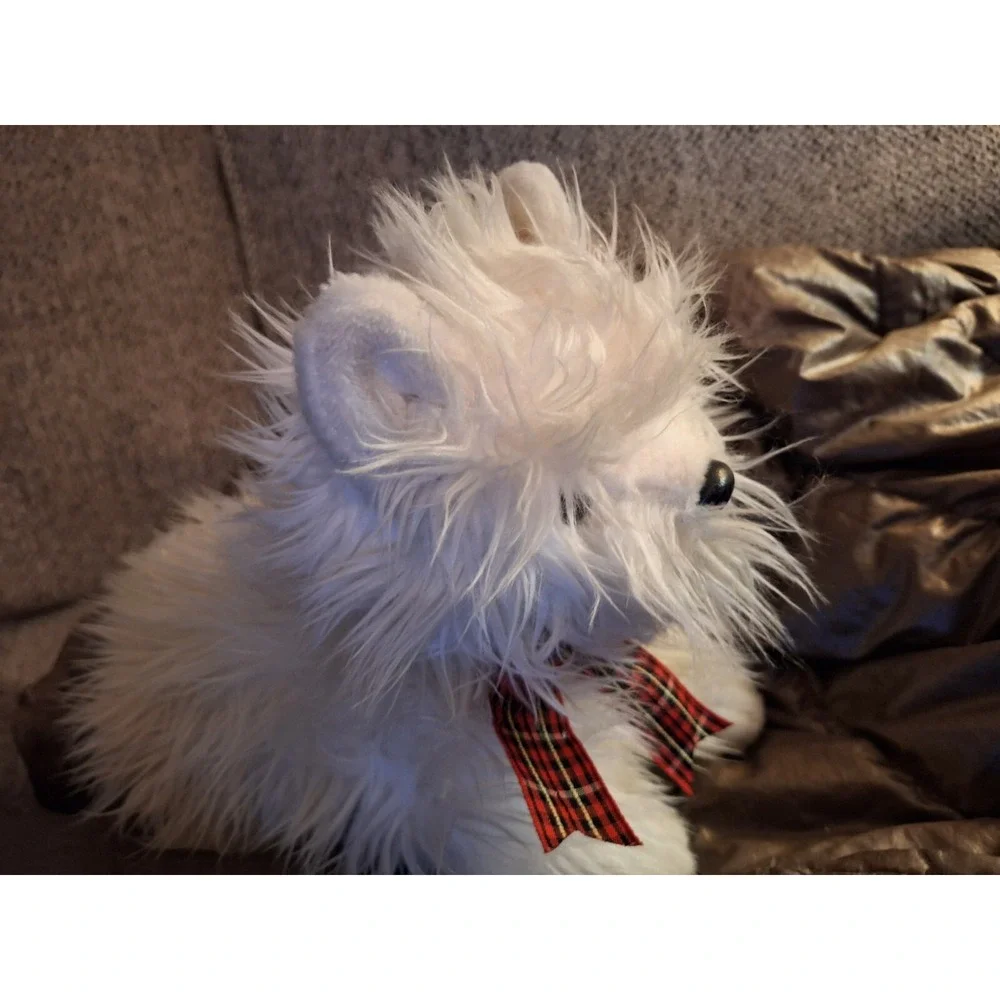 Ty Classic Fluffy White Dog Plush Named‎ MacDougal from 2001/ 12 INCHES